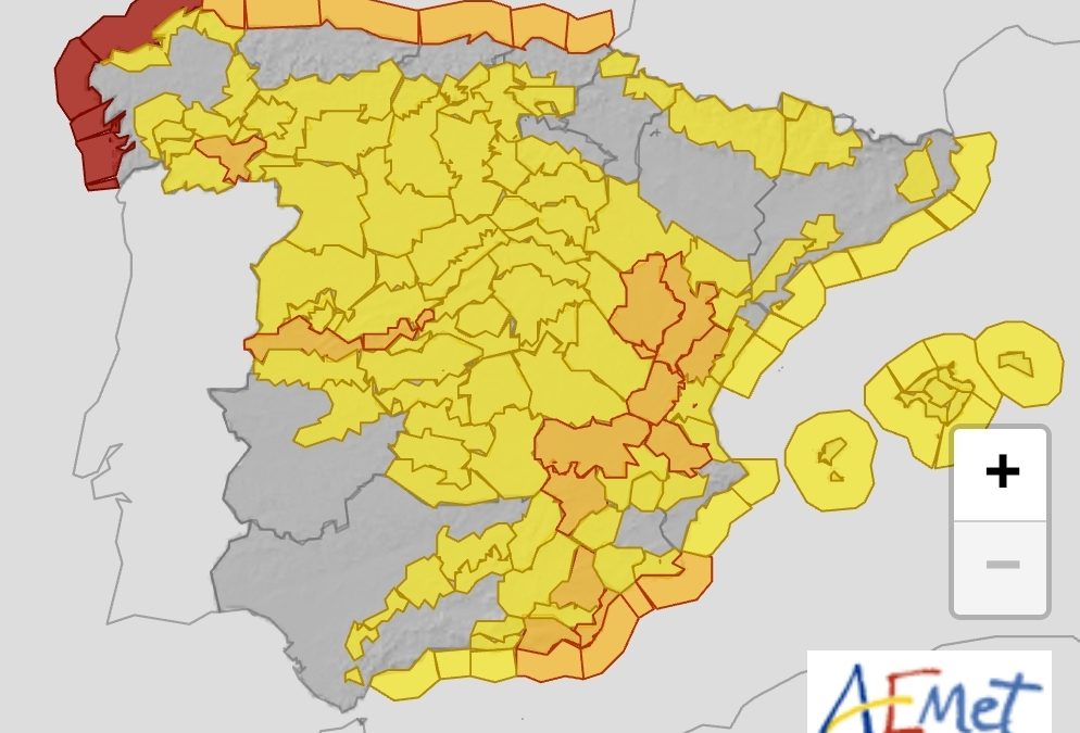 Atenció!!! Avisos taronja per vent i borrasca Mediterrània a partir de dijous.