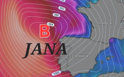 I ara la borrasca d’alt impacte JANA amb  tempestes fortes i possibilitat de granís.