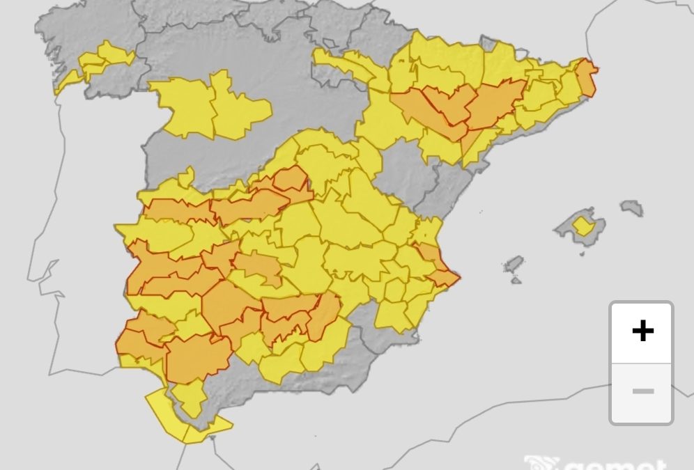 🟠 Arriben els primers avisos taronja d’AEMET per calor extrema: consulta la previsió