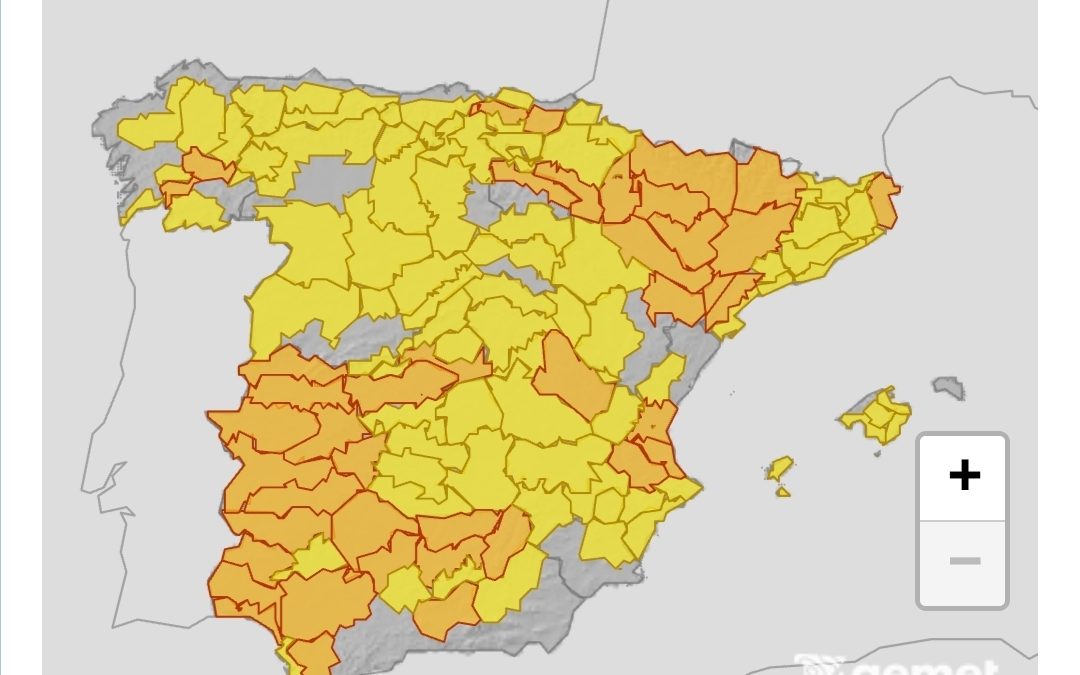 Nou dia extrem. AEMET amplia els avisos taronja per calor sufocant.