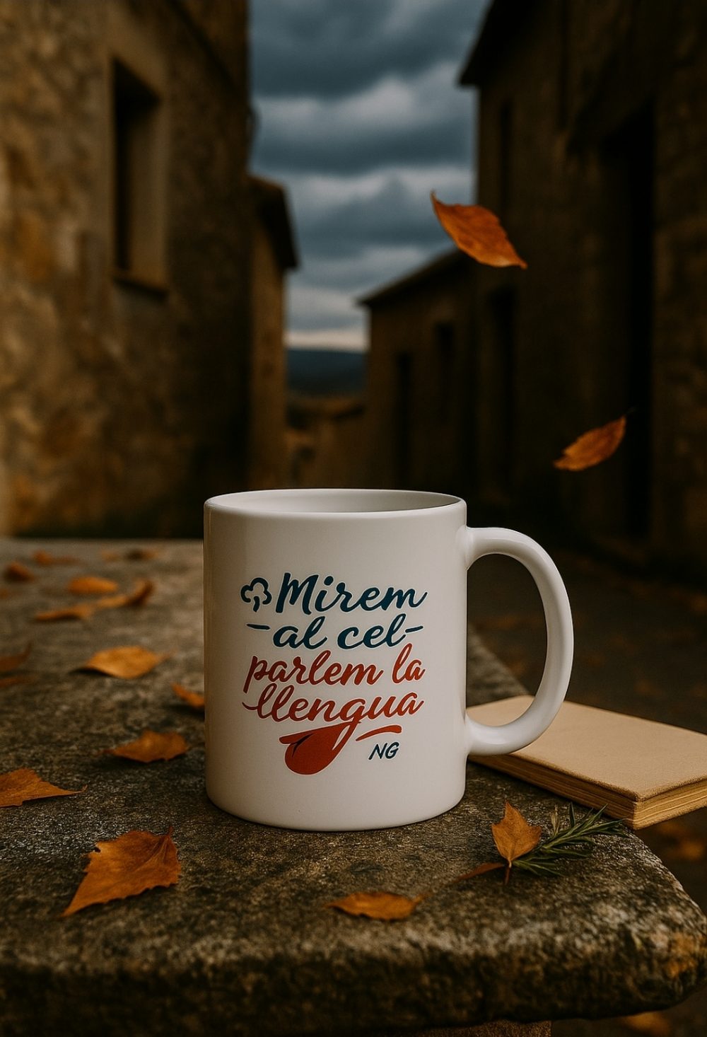 Tassa "Mirem al cel, parlem la llengua"